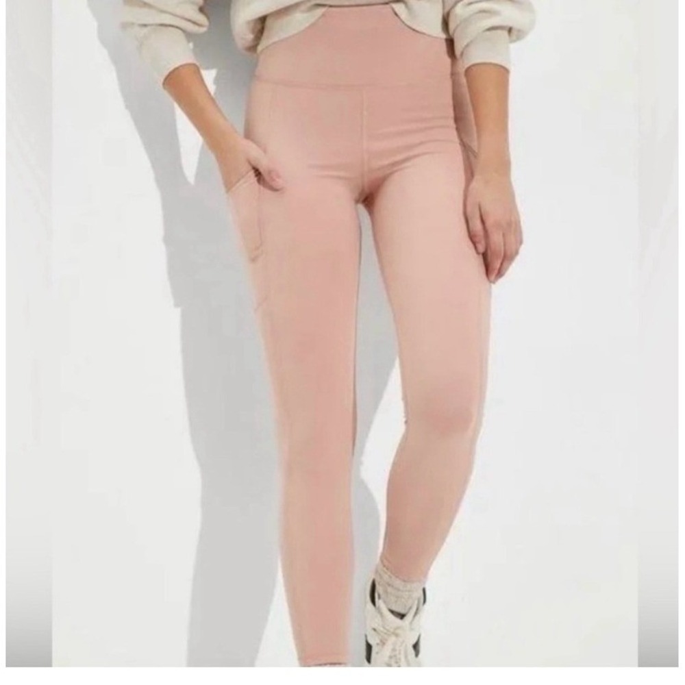 American Eagle The Everything Pocket Legging Pink Highest Rise Medium